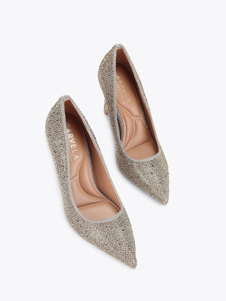Dourado - Carvela Heatseal Court Shoes - Imagem 2 de 4