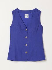 FatFace Indie Cobalt Blue Waistcoat - Image 8 of 8