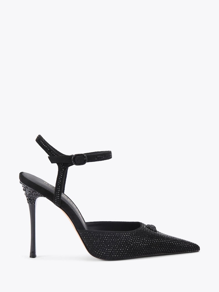 Kurt Geiger London Blue Eagle Point Ankle Strap Shoes - Image 1 of 4 Kurt Geiger London Blue Eagle Point Ankle Strap Shoes - Image 1 of 4