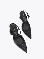 Kurt Geiger London Blue Eagle Point Ankle Strap Shoes - Image 2 of 4