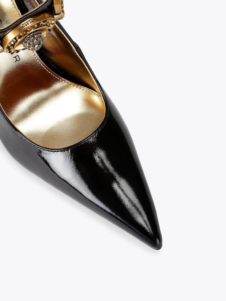Kurt Geiger London Mansion Ankle Strap Court Black Shoes - Image 4 of 4