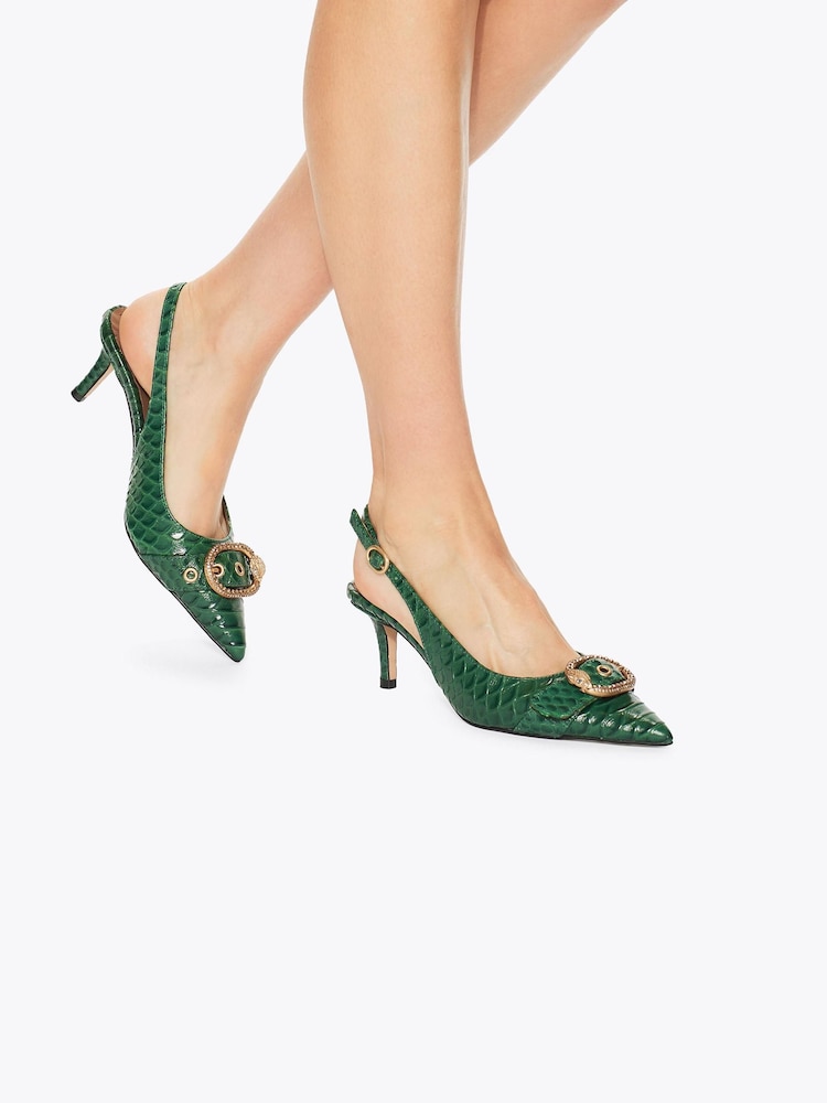 Kurt Geiger London Green Mayfair Court Small EGL Shoes - Image 5 of 5 Kurt Geiger London Green Mayfair Court Small EGL Shoes - Image 5 of 5