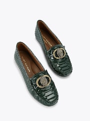 Kurt Geiger London Gold Chelsea Moccasin Pumps - Image 2 of 4