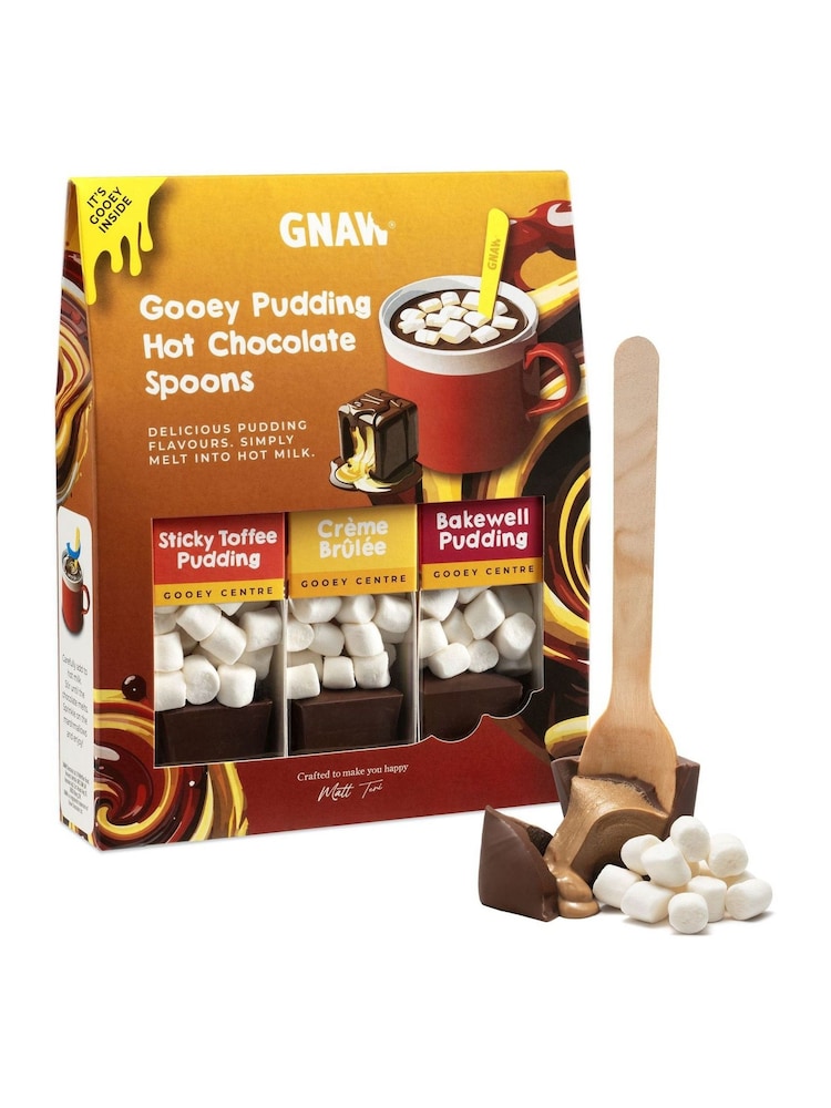 Gnaw Gooey Pudding Hot Chocolate Spoon Gift Set - Image 1 of 3 Gnaw Gooey Pudding Hot Chocolate Spoon Gift Set - Image 1 of 3