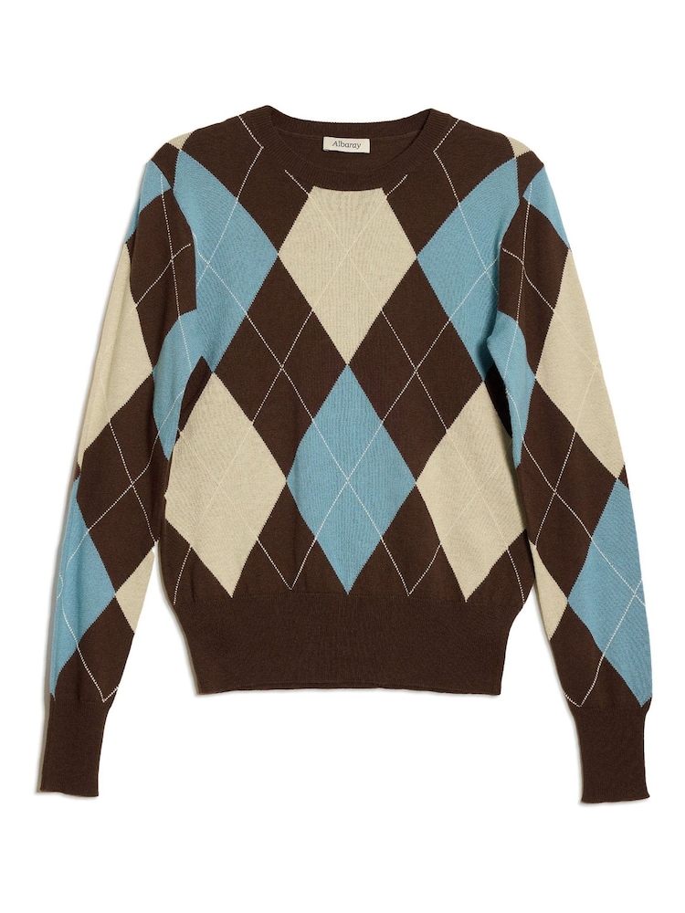 Albaray Blue Argyll Jumper - Image 4 of 4 Albaray Blue Argyll Jumper - Image 4 of 4