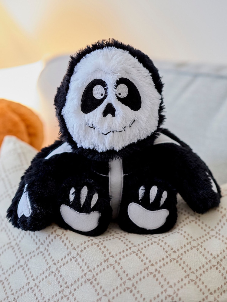 Warmies Black/White Large Skeleton Fully Heatable Plush Toy - Image 1 of 4 Warmies Black/White Large Skeleton Fully Heatable Plush Toy - Image 1 of 4