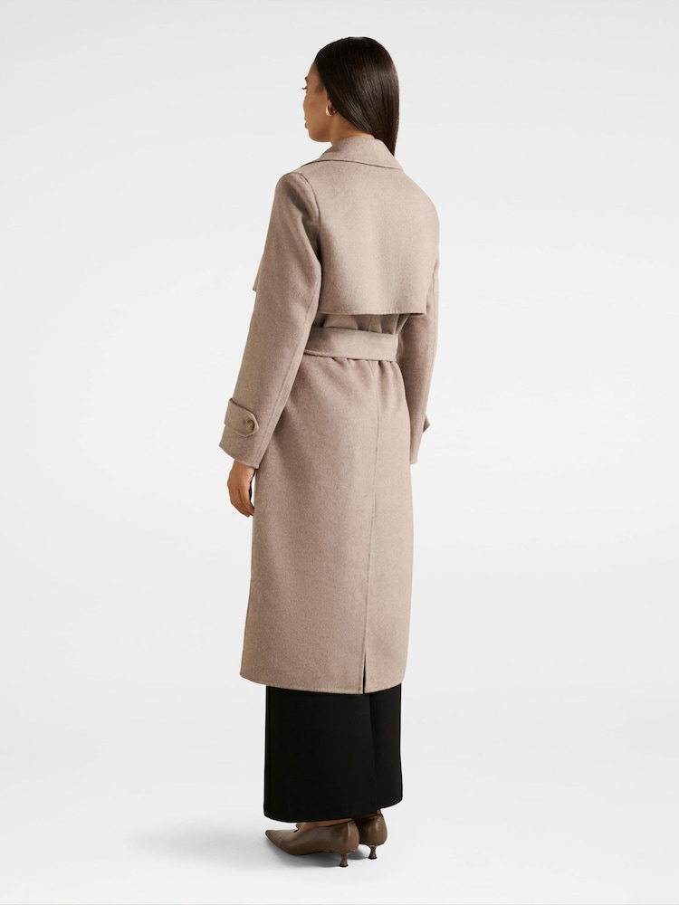 Forever New Natural Elise Felled Trench Coat - Image 2 of 5 Forever New Natural Elise Felled Trench Coat - Image 2 of 5