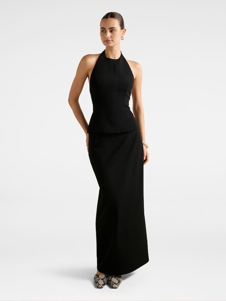 Forever New Black Delaney Halter Neck Top - Image 5 of 5 Forever New Black Delaney Halter Neck Top - Image 5 of 5