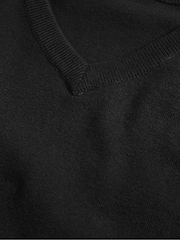 Črna. - Pleten šolski pulover z V-izrezom (3-16let) - Slika 6 iz 8