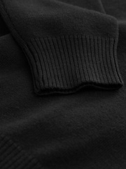 Črna. - Pleten šolski pulover z V-izrezom (3-16let) - Slika 7 iz 8