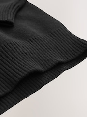 Črna. - Pleten šolski pulover z V-izrezom (3-16let) - Slika 8 iz 8