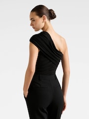 Forever New Black Robyn Hardware One Shoulder Top - Image 2 of 5