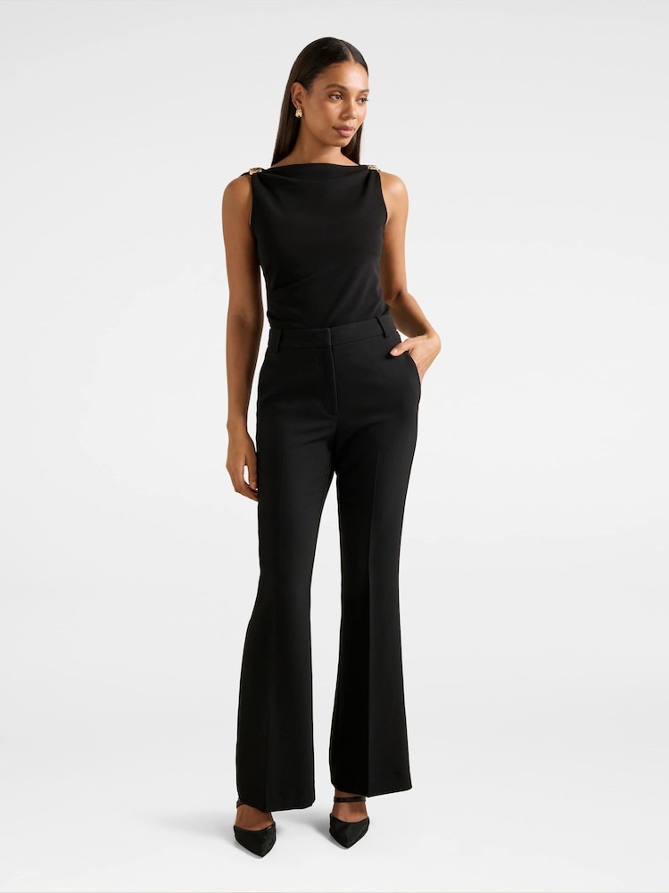 Forever New Black Cleo Hardware Detail Cowl Neck Top - Image 5 of 5
