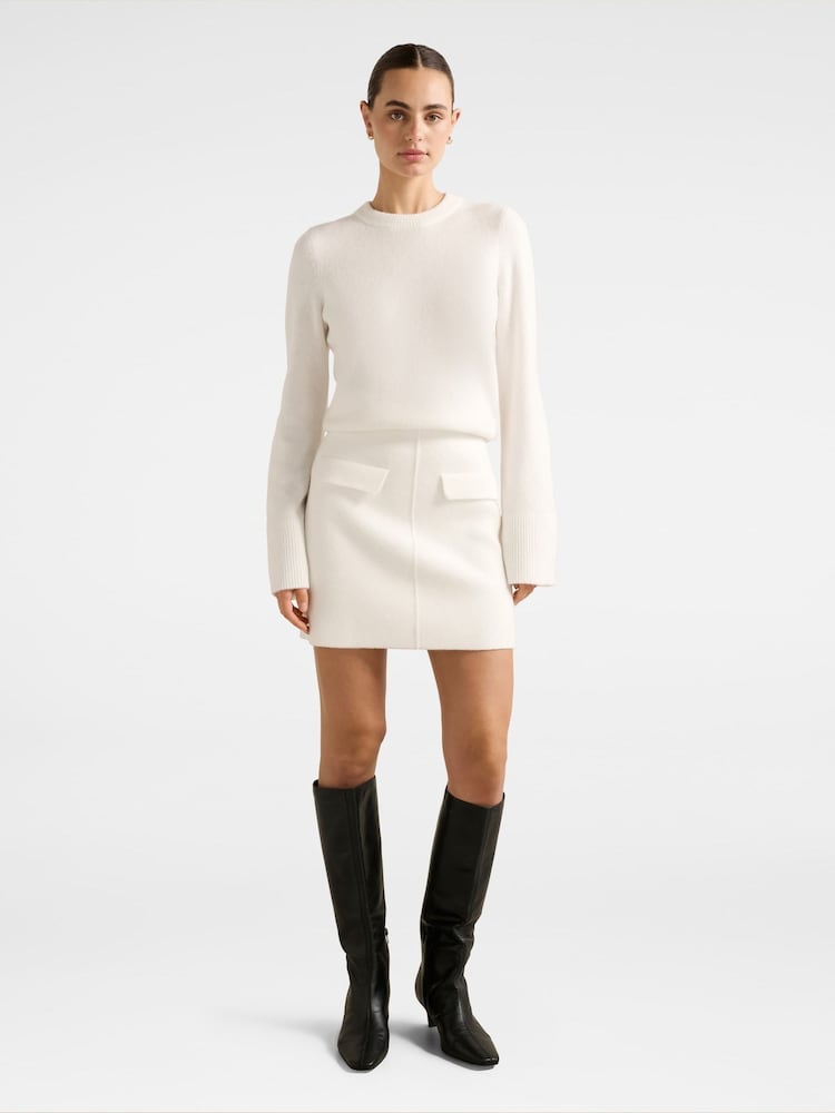 Forever New White Natalie Knitted Co-ord Jumper - Image 5 of 5 Forever New White Natalie Knitted Co-ord Jumper - Image 5 of 5