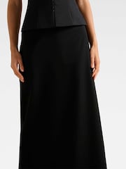 Forever New Black Drew Low Waist Column Skirt - Image 3 of 5