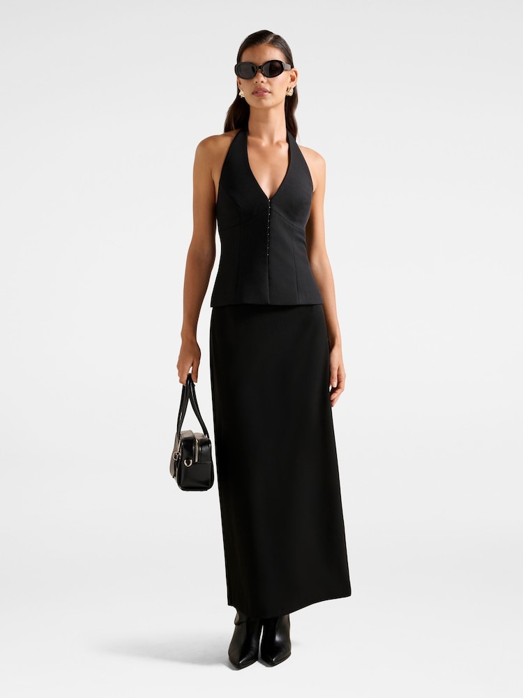 Forever New Black Drew Low Waist Column Skirt - Image 5 of 5 Forever New Black Drew Low Waist Column Skirt - Image 5 of 5