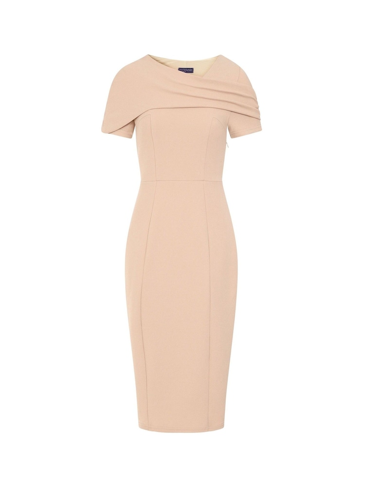 Hot Squash Cape Bodycon Brown Dress - Image 6 of 6