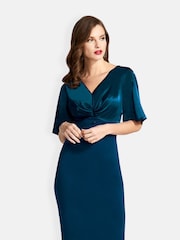 Hot Squash Blue Short Sleeve Cocktail Dress - Bild 2 von 4