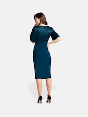 Hot Squash Blue Short Sleeve Cocktail Dress - Bild 3 von 4