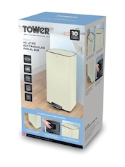 Tower Cream 40L Rectangular Pedal Bin - Image 8 of 8