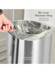 Swan Stainless steel 30L Square Sensor Bin - Image 5 of 9