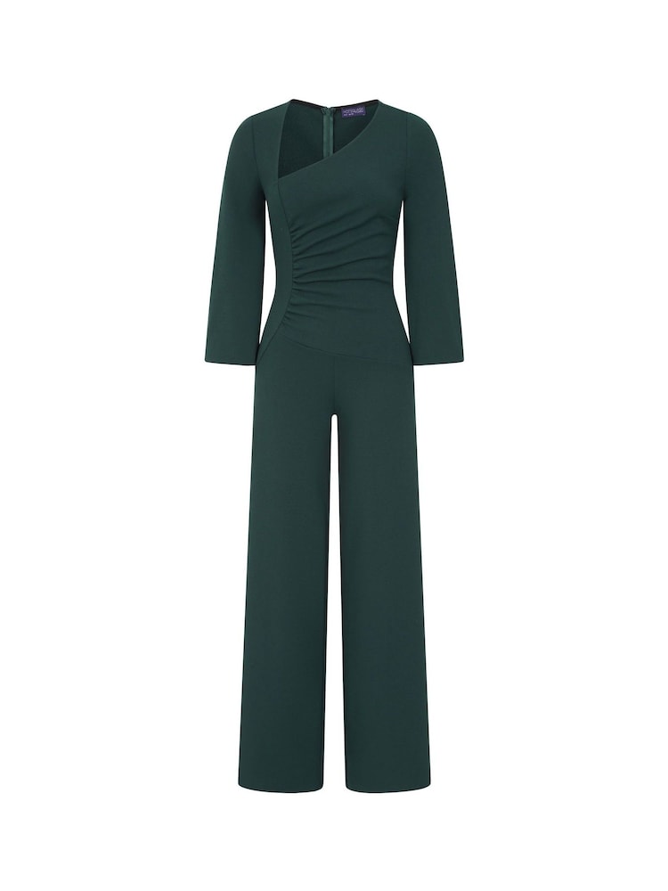 Hot Squash Green Ruched Jumpsuit with Sleeves - Image 7 of 7