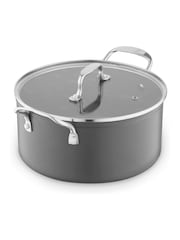 Sur La Table Grey Hard Anodised 24cm Casserole Pan - Image 1 of 9
