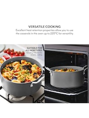 Sur La Table Grey Hard Anodised 24cm Casserole Pan - Image 4 of 9