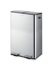 Tower Stainless Steel 60L Pedal Bin, 2 x 30L - Image 1 of 8