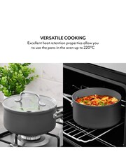 Sur La Table Grey Hard Anodised Saucepan 3 Piece Set - Image 4 of 9