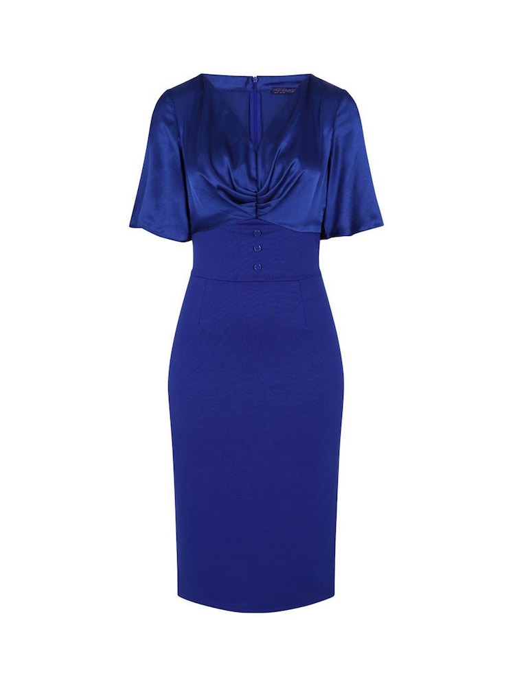 Hot Squash Blue Short Sleeve Cocktail Dress - Bild 3 von 3