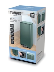 Tower Forest Green 40L Rectangular Pedal Bin - Image 8 of 8