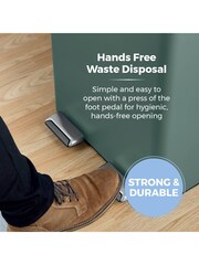 Tower Forest Green 60L Pedal Bin, 2 x 30L - Image 4 of 8