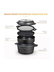 Tower Black Multi-Functional Casserole Set - Image 3 of 12