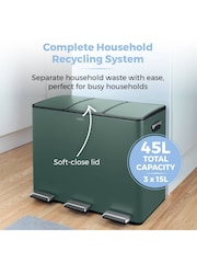 Tower Forest Green 45L Pedal Bin - Image 3 of 8