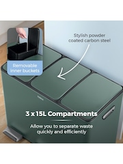 Tower Forest Green 45L Pedal Bin - Image 5 of 8