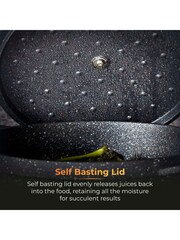 Tower Black 24cm Casserole Dish with Aluminium Lid - Image 5 of 12