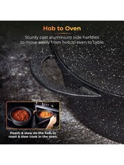 Tower Black 24cm Casserole Dish with Aluminium Lid - Image 8 of 12
