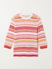 FatFace Pink Rosalie Stripe Knitted Jumper - Image 1 of 1