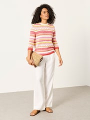 FatFace Rosalie Stripe Knitted Jumper - Image 4 of 6
