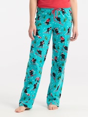 Hatley Blue Wild Winter Sports Womens Jersey Pyjamas Joggers - Image 1 of 4