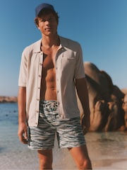 FatFace Blue Turtle Stripe Swim Short - Image 4 of 6