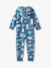 Polar Bears Kids Hooded Fleece Jumpsuit - Image 4 of 4