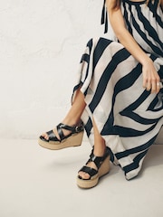 Black Forever Comfort®? Raffia Wedges - Image 3 of 14