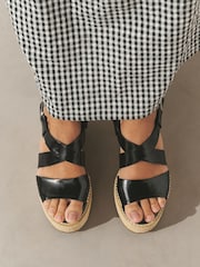 Black Forever Comfort®? Raffia Wedges - Image 6 of 14