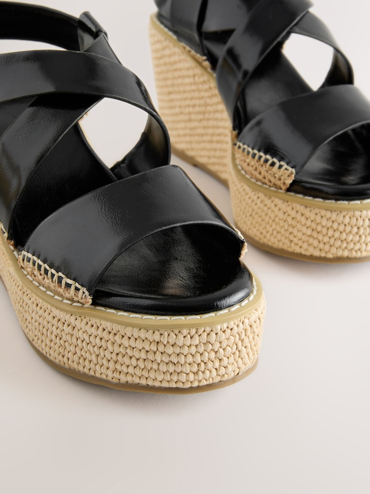 Black Forever Comfort®? Raffia Wedges - Image 9 of 9 Black Forever Comfort®? Raffia Wedges - Image 9 of 9