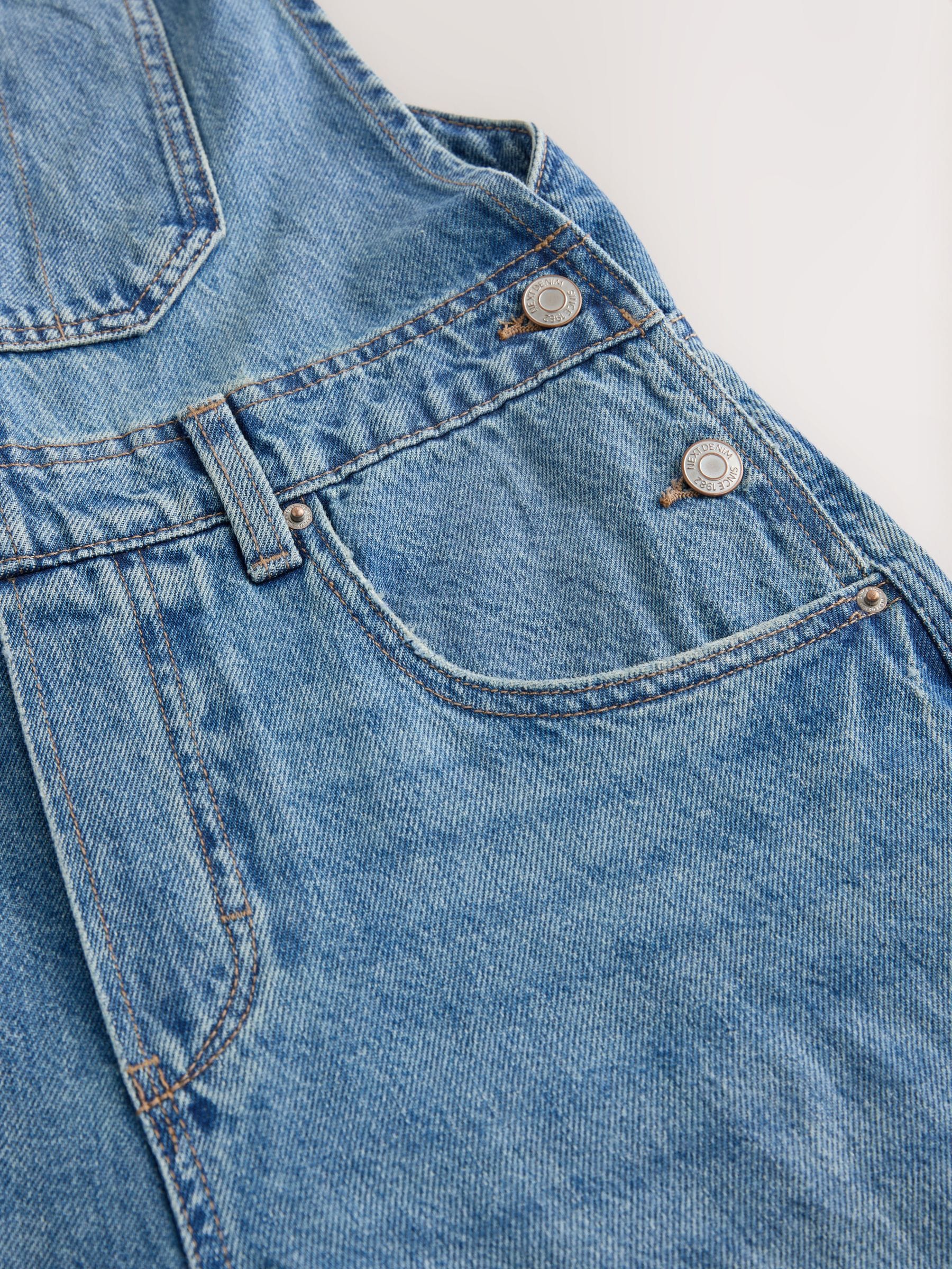 Buy Light Blue Denim Barrel Dungaree Jumpsuit from Next USA