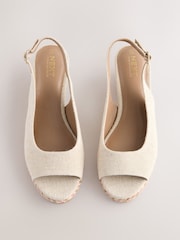 Neutral Forever Comfort® Peep Toe Wedges - Image 1 of 9