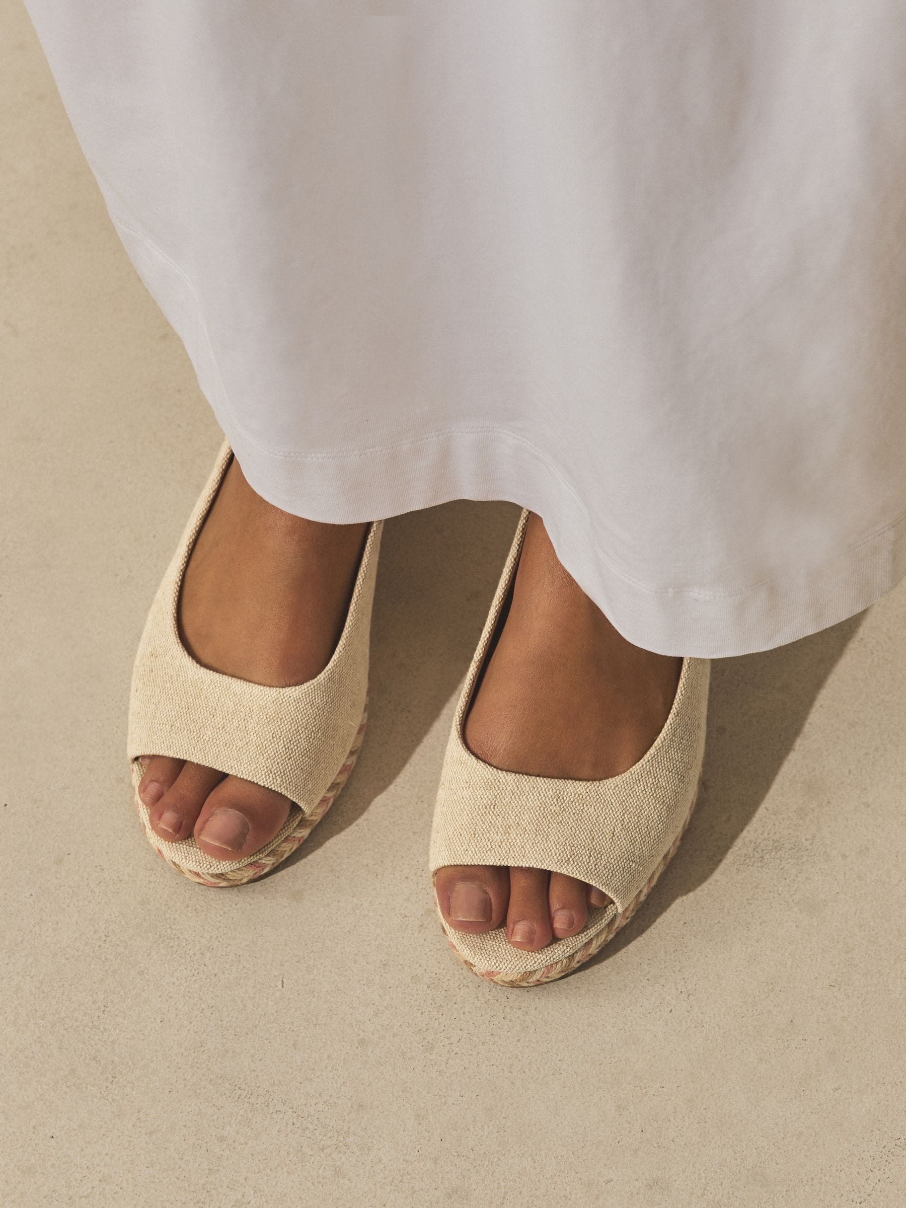Buy Neutral Forever Comfort® Peep Toe Wedges from Next USA