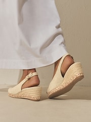 Neutral Forever Comfort® Peep Toe Wedges - Image 5 of 9